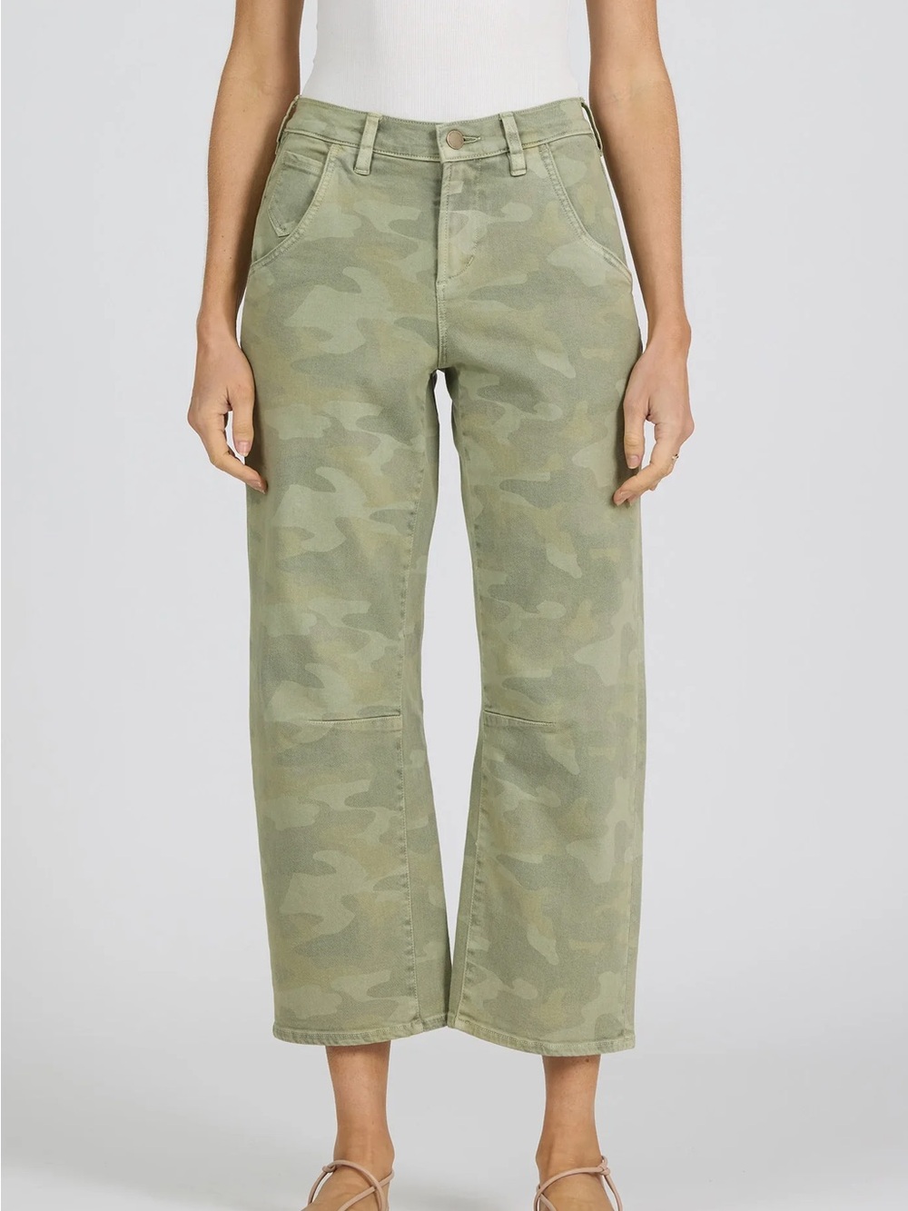 Dear John Lasso Camo Cropped Wide-Leg Jeans